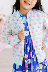 (V) Mint Rainbow Sequin Jacket-Mila & Rose ®