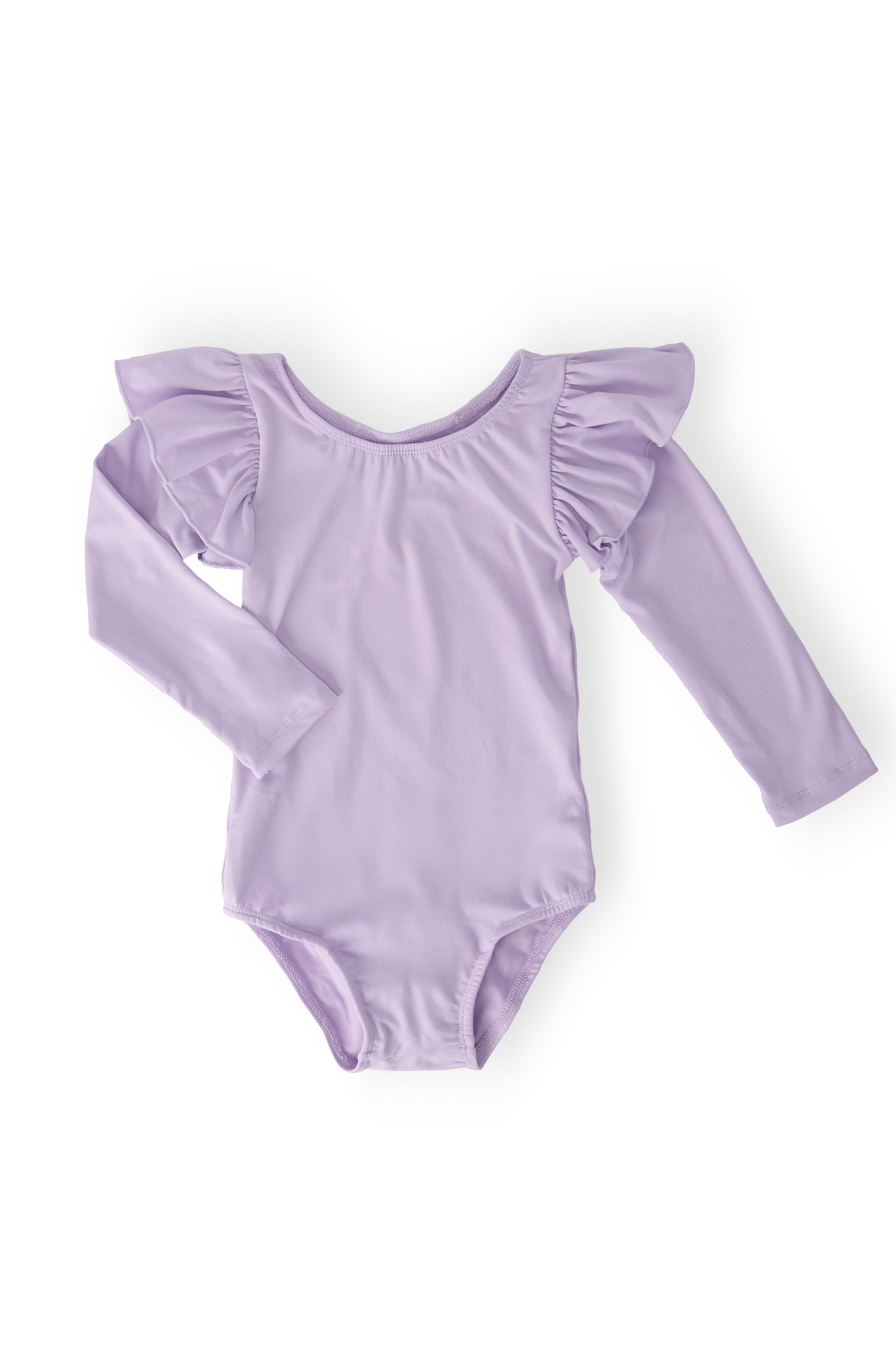 Lavender L/S Flutter Sleeve Leotard-Mila & Rose ®