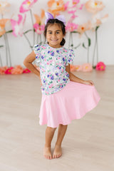 Lavender Love S/S Ruffle Tee-Mila & Rose ®