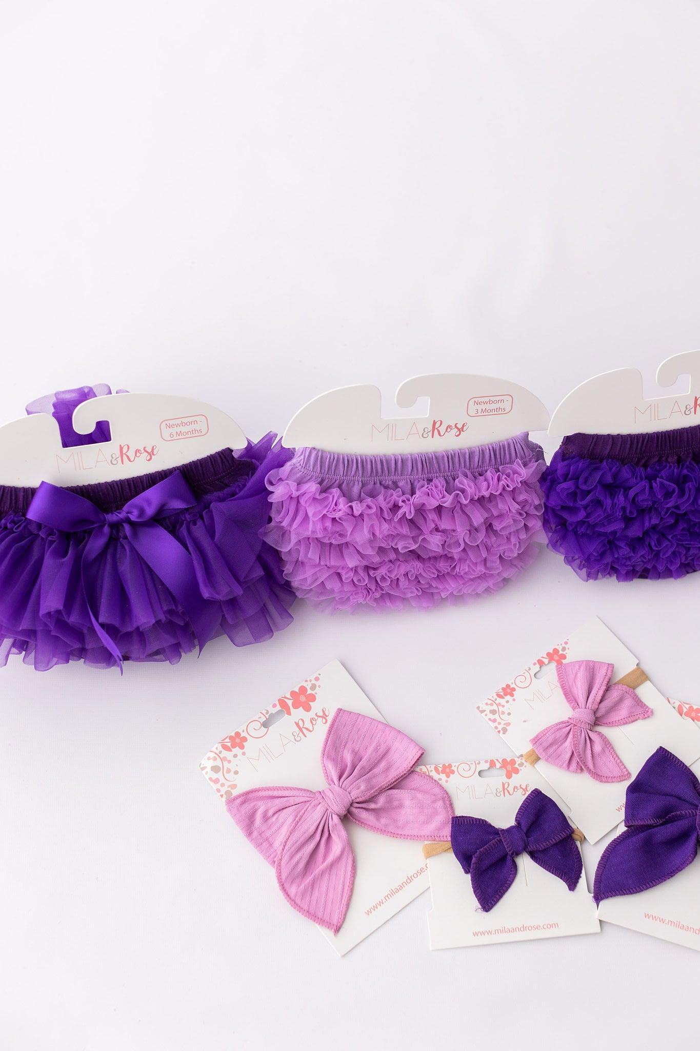 Purple Ruffle Bum Bloomer-Mila & Rose ®