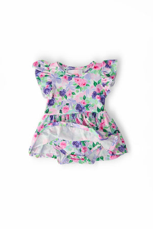 Lavender Love S/S Flutter Twirl Bodysuit-Mila & Rose ®