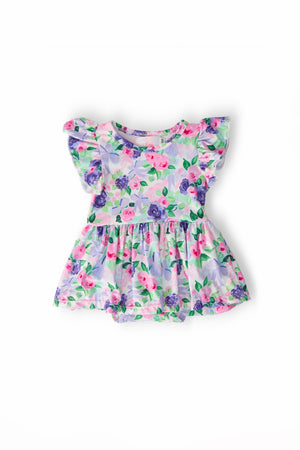 Lavender Love S/S Flutter Twirl Bodysuit-Mila & Rose ®