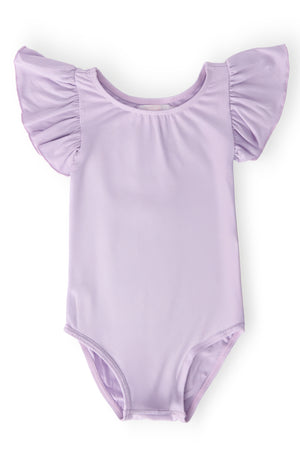 Lavender S/S Flutter Sleeve Leotard-Mila & Rose ®
