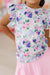 Lavender Love S/S Ruffle Tee-Mila & Rose ®