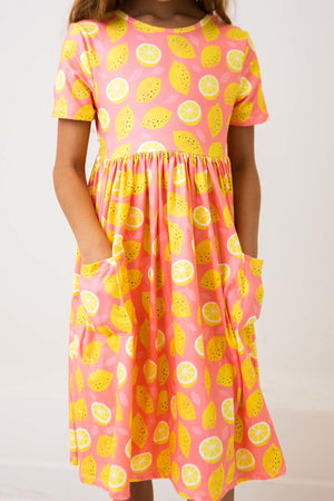 Lemon Squeezy S/S Pocket Twirl Dress-Mila & Rose ®