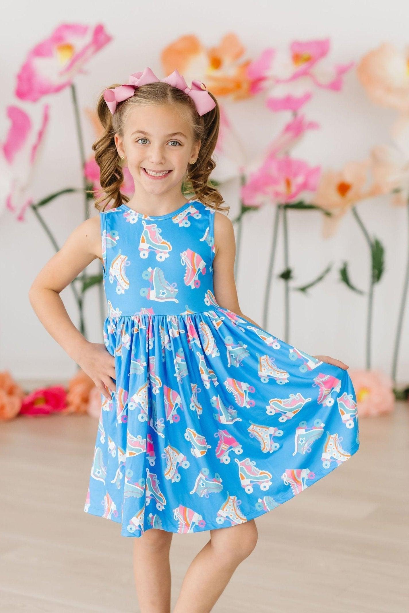 Girls' Let The Good Times Roll Tank Twirl Dress Size: 5/6 By Mila & Rose Girls' Let The Good Times Roll Tank Twirl Dress Size: 5/6 By Mila & Rose