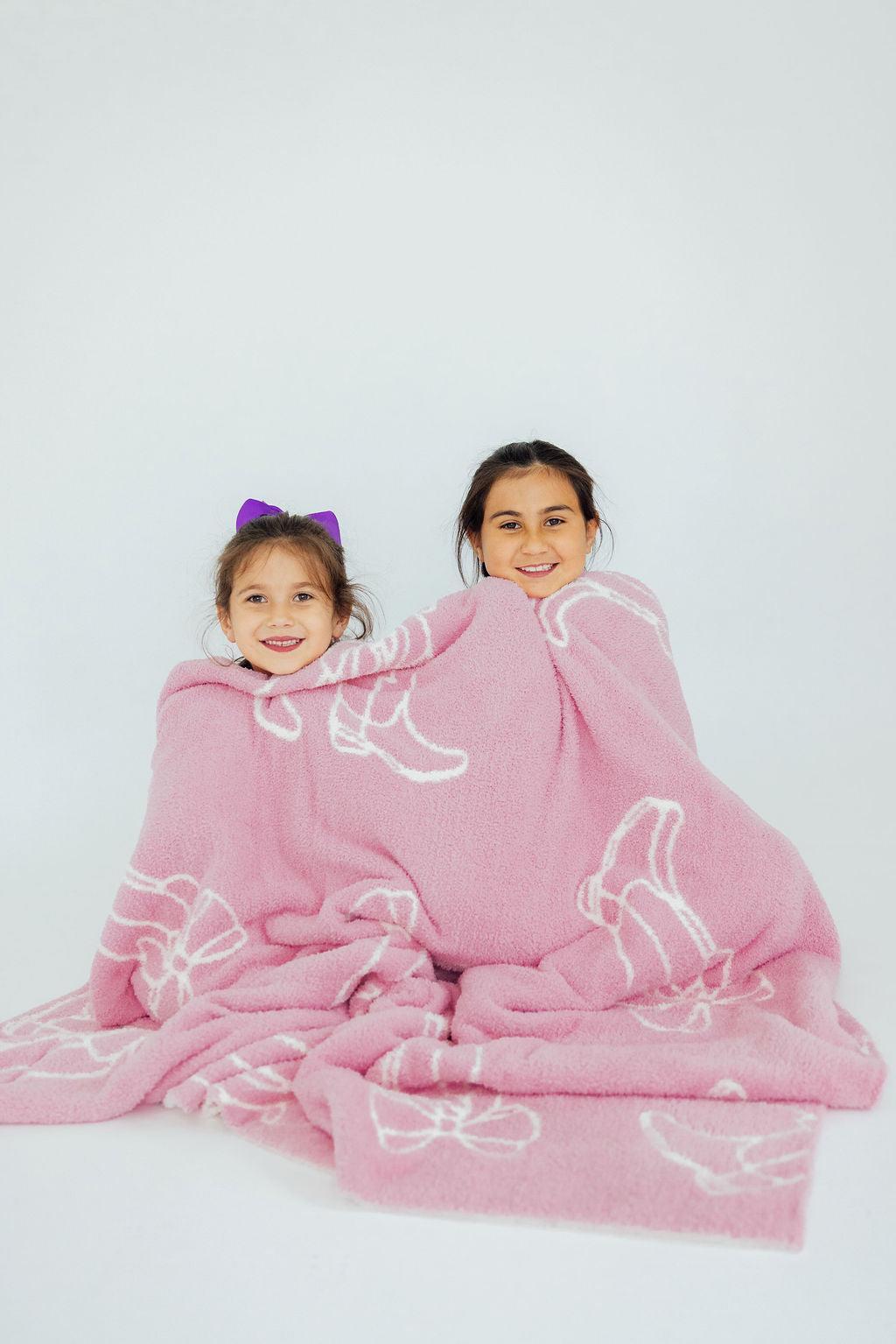 Light Pink Cowgirl Cozy Blanket-Mila & Rose ®