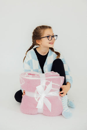 Light Pink Cowgirl Cozy Blanket-Mila & Rose ®