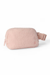 Light Pink Fleece Belt Bag-Mila & Rose ®