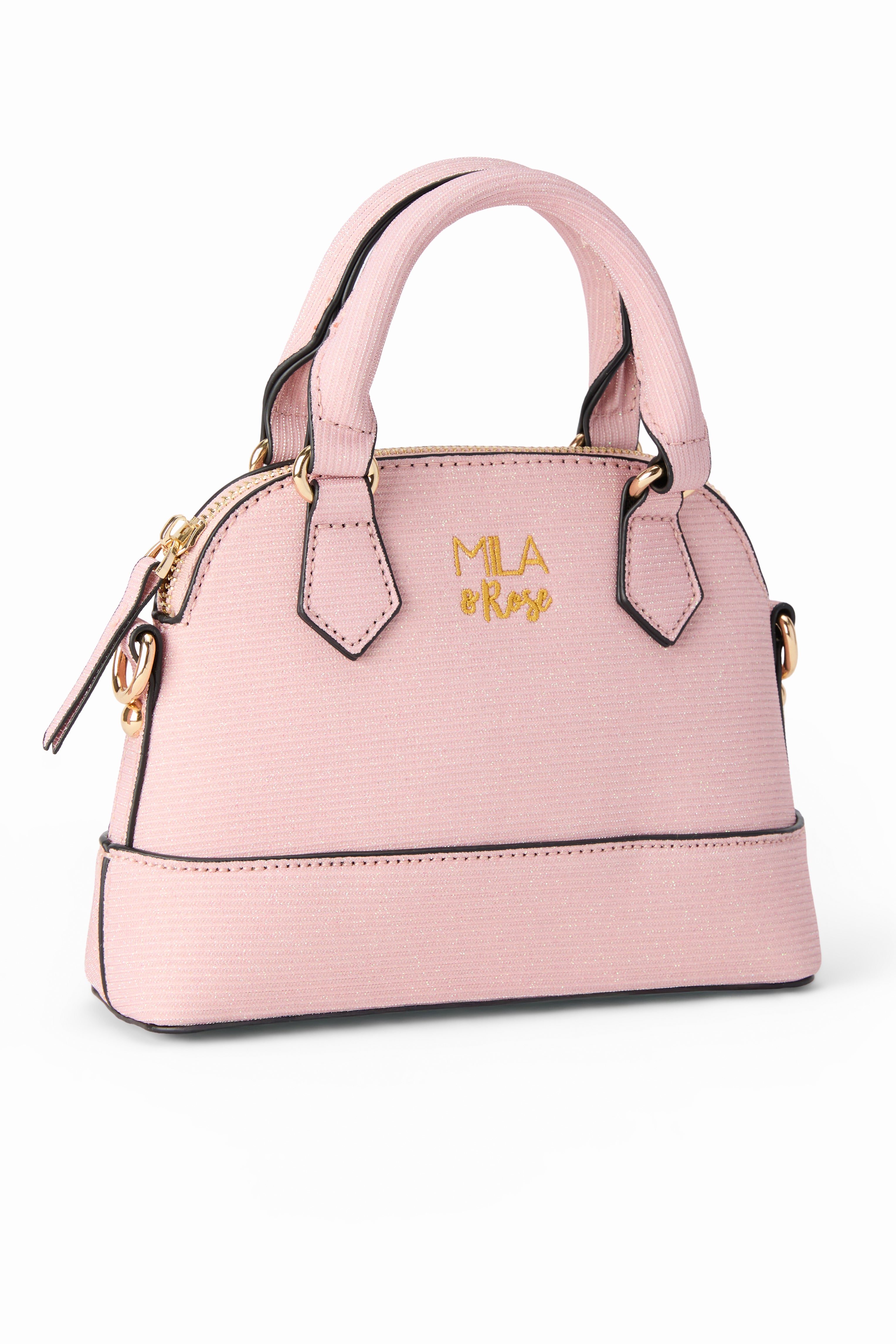 Light Pink Shimmer Girl's Crossbody Purse-Mila & Rose ®