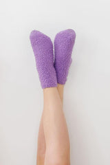 Lilac/Coconut Bow Cozy Socks-Mila & Rose ®