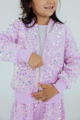 Lilac Velvet Sequin Jacket-Mila & Rose ®