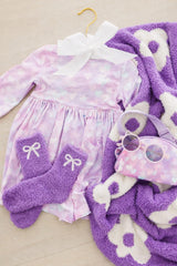 Lilac/Coconut Bow Cozy Socks-Mila & Rose ®