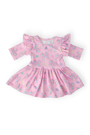 Little Bow Peeps 3/4 Sleeve Twirl Flutter Bodysuit-Mila & Rose ®