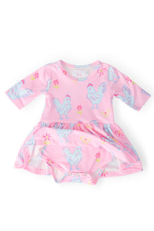 Little Miss Chickie 3/4 Twirl Bodysuit-Mila & Rose ®