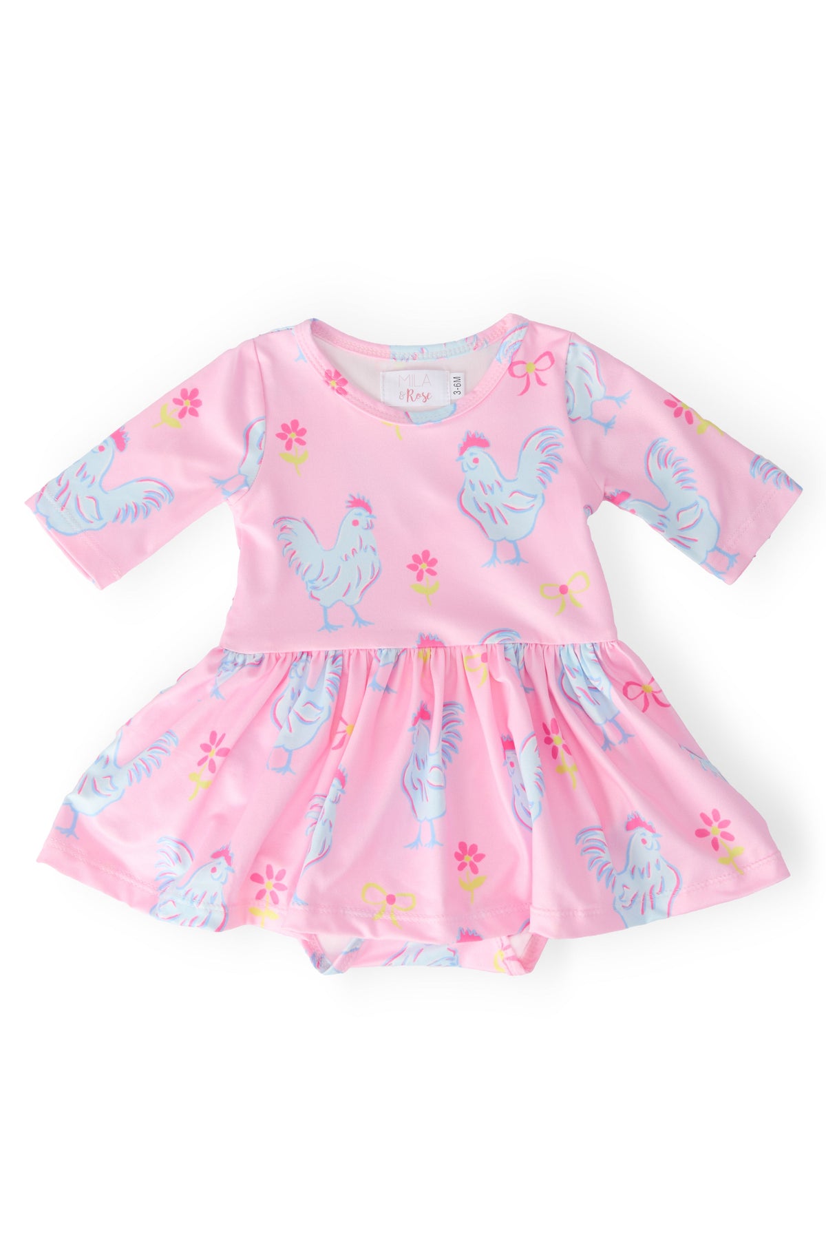 Little Miss Chickie 3/4 Twirl Bodysuit-Mila & Rose ®