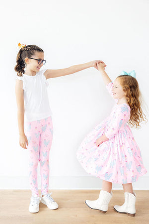 Little Miss Chickie 3/4 Sleeve Pocket Twirl Dress-Mila & Rose ®