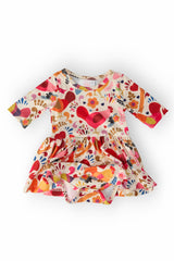 Little Red Hen 3/4 Sleeve Twirl Bodysuit-Mila & Rose ®