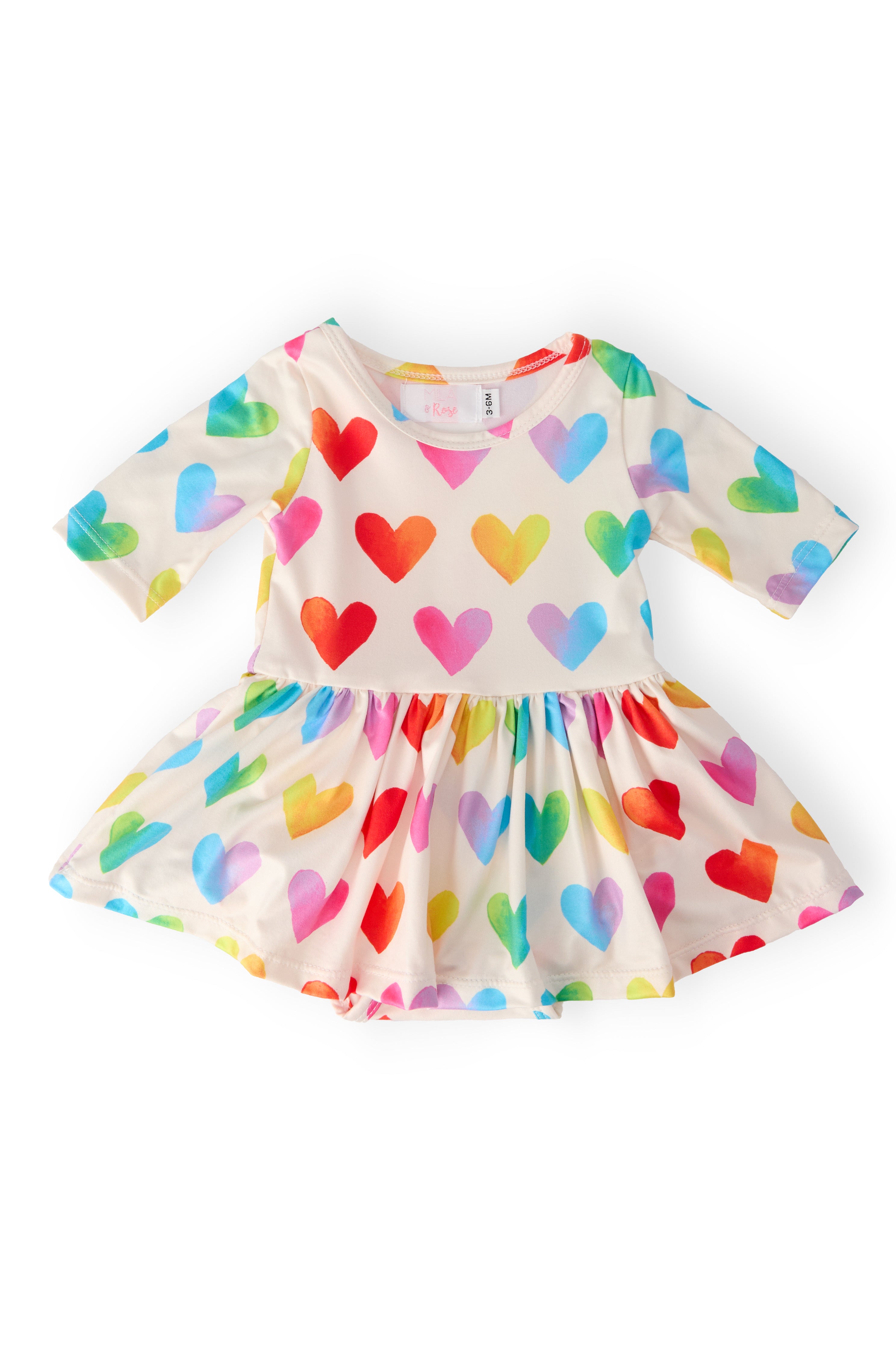 Lotta Love 3/4 Sleeve Twirl Bodysuit-Mila & Rose ®