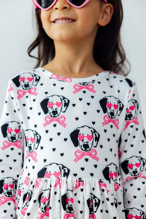 Love You Spots L/S Pocket Twirl Dress-Mila & Rose ®