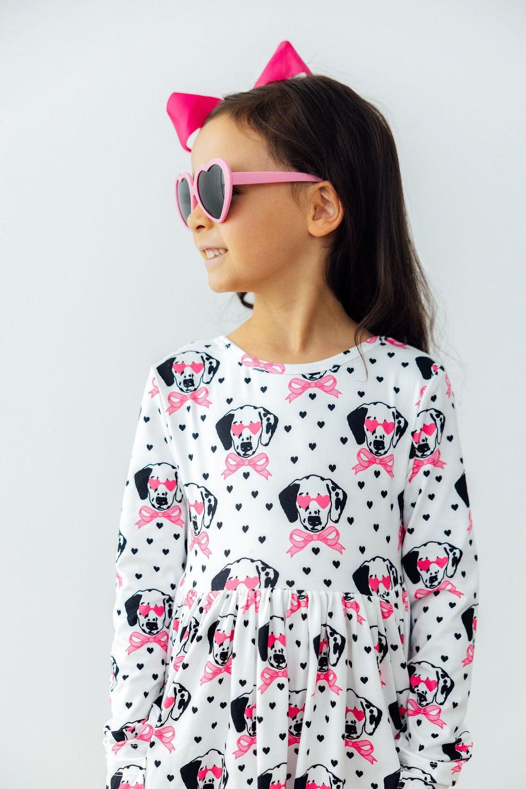 Love You Spots L/S Pocket Twirl Dress-Mila & Rose ®