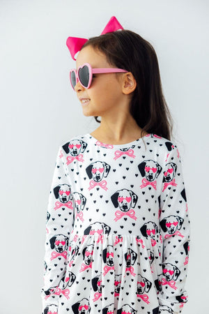 Love You Spots L/S Pocket Twirl Dress-Mila & Rose ®