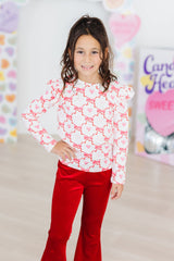 Lovebug L/S Ruffle Tee-Mila & Rose ®