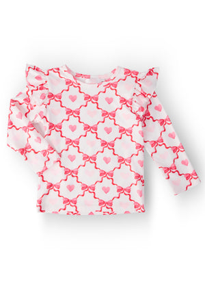 Lovebug L/S Ruffle Tee-Mila & Rose ®