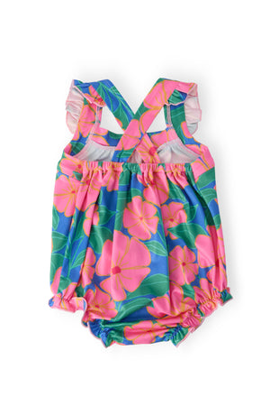 Luau Floral Cross Back Romper-Mila & Rose ®
