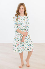 Luck of the Irish 3/4 Sleeve Pocket Twirl Dress-Mila & Rose ®