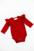 Red L/S Flutter Bodysuit-Mila & Rose ®