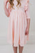 SALE Petal Pink 3/4 Sleeve Ruffle Twirl Dress-Mila & Rose ®