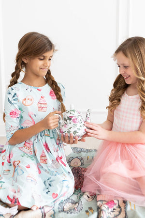 Wonderland 3/4 Sleeve Pocket Twirl Dress-Mila & Rose ®