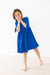 Royal Blue 3/4 Sleeve Pocket Twirl Dress-Mila & Rose ®