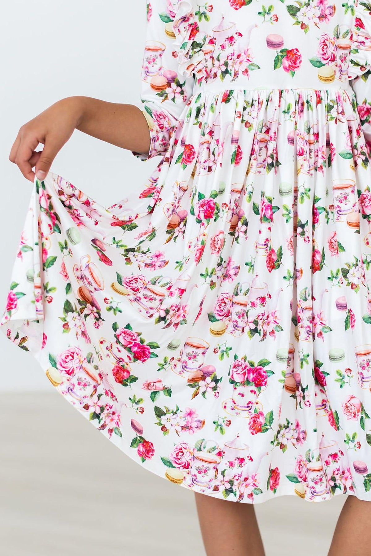 SALE Macarons & Tea Ruffle Twirl Dress-Mila & Rose ®