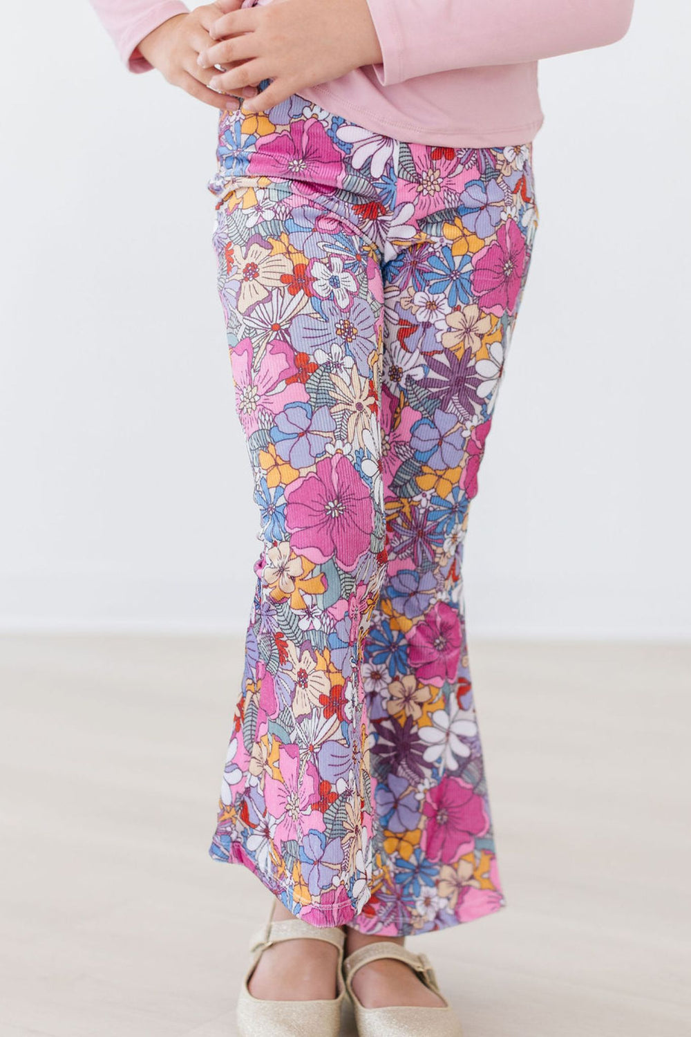 Mauve What's Up Buttercup Ribbed Velvet Bells-Mila & Rose ®