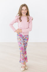 Mauve What's Up Buttercup Ribbed Velvet Bells-Mila & Rose ®