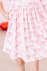 Melt My Heart 3/4 Sleeve Ruffle Twirl Dress-Mila & Rose ®