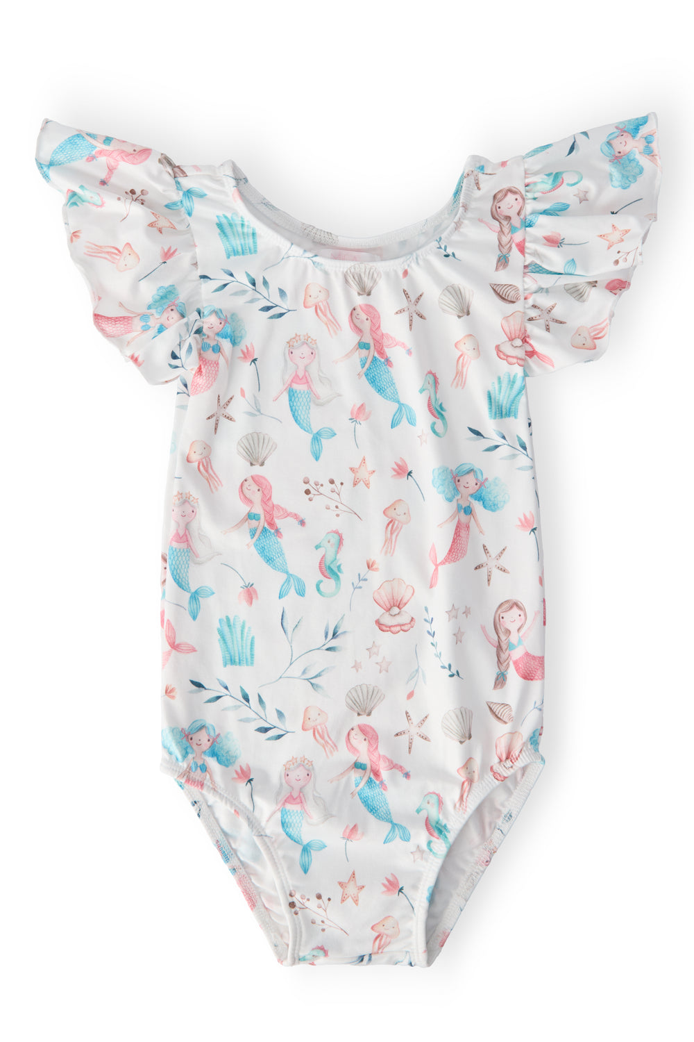 Mermaid Friends S/S Flutter Sleeve Leotard-Mila & Rose ®