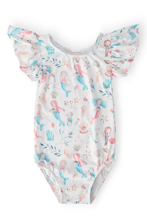 Mermaid Friends S/S Flutter Sleeve Leotard-Mila & Rose ®