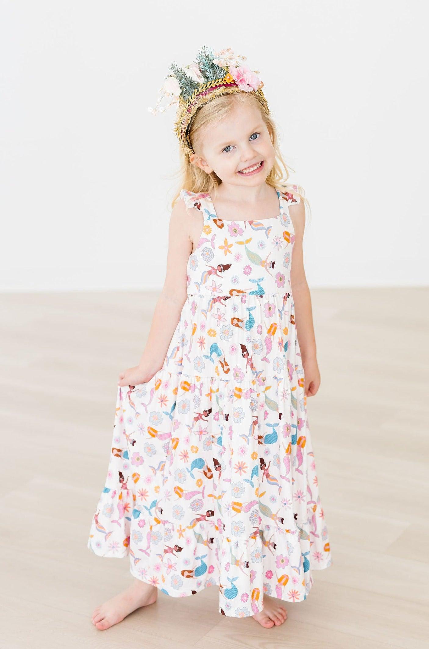 Mermaid Magic Ruffle Maxi Dress-Mila & Rose ®