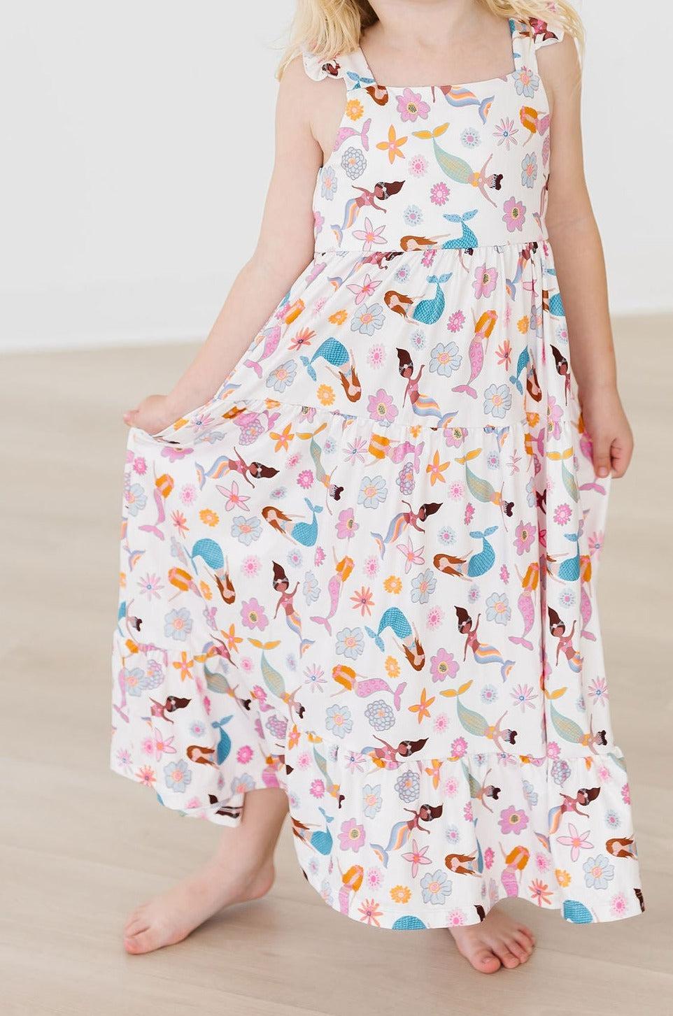 Mermaid Magic Ruffle Maxi Dress-Mila & Rose ®