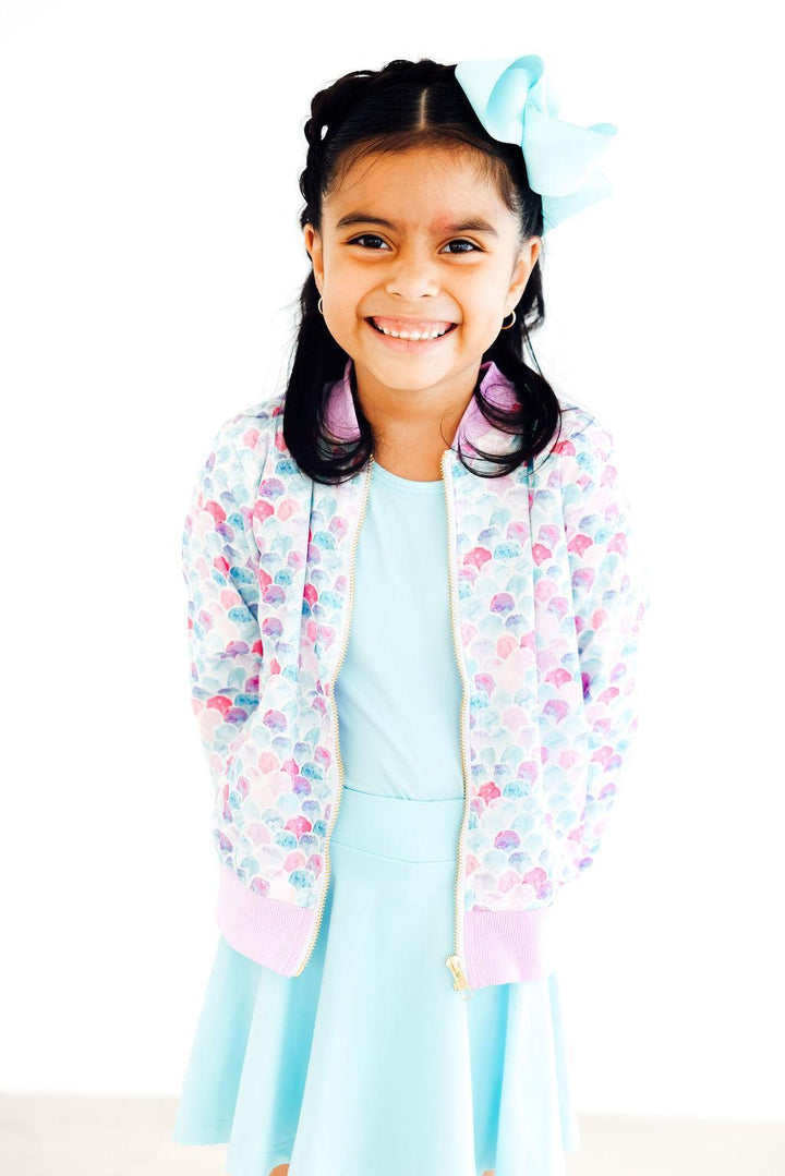 Mermaid Scales Satin Jacket-Mila & Rose ®