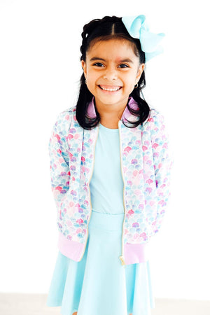 Mermaid Scales Satin Jacket-Mila & Rose ®