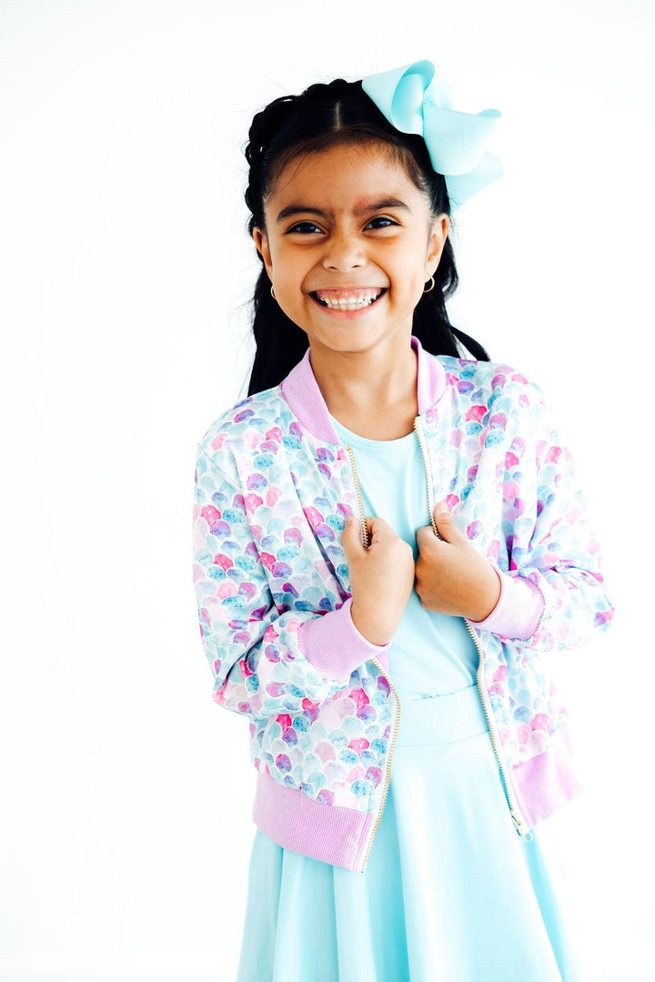 Mermaid Scales Satin Jacket-Mila & Rose ®