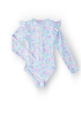 Mermaid Scales L/S Flutter One-Piece Swimsuit-Mila & Rose ®