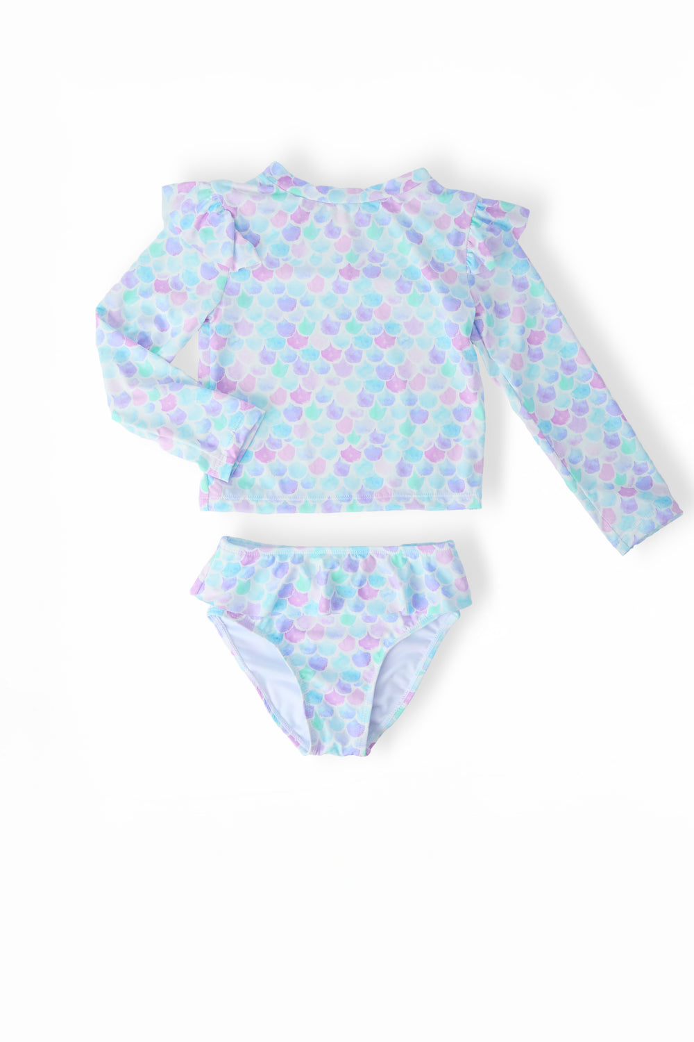 Mermaid Scales L/S Flutter Rashguard Swimsuit Set-Mila & Rose ®