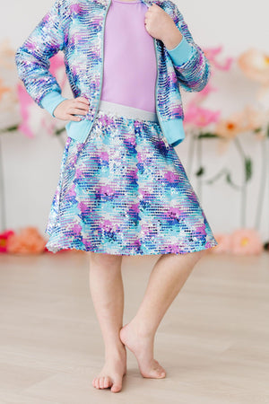 Mermaid Flip Sequin Twirl Skort-Mila & Rose ®