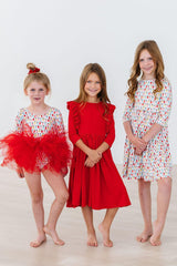 Merry & Bright 3/4 Sleeve Pocket Twirl Dress-Mila & Rose ®