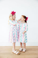 Big Sister 3/4 Sleeve Pocket Twirl Dress-Mila & Rose ®